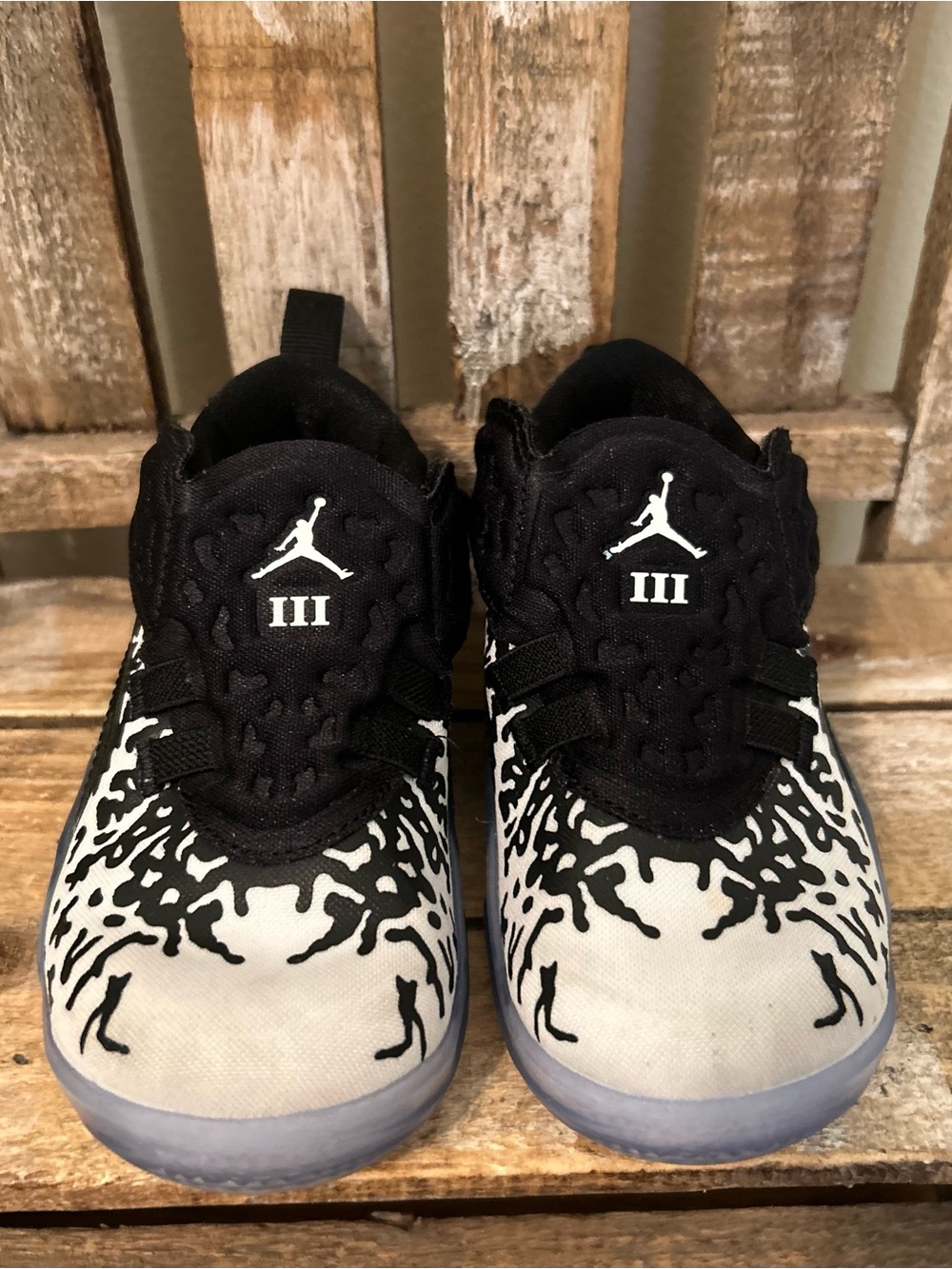 Air Jordan Zion 3 DV3868-018 Kid's US 8C Sneaker Black White Shoes